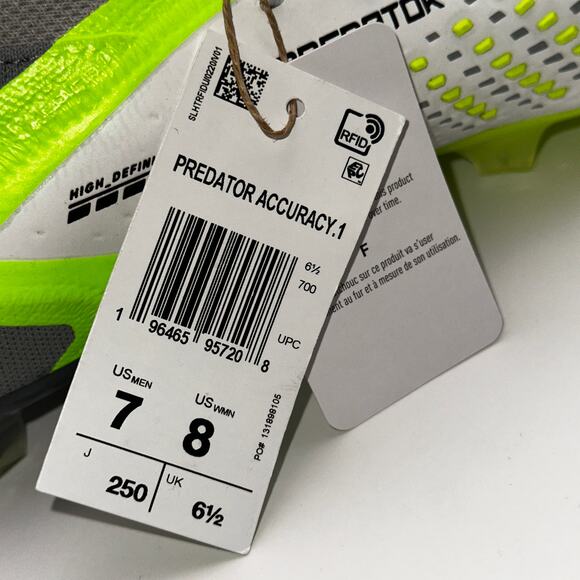 Adidas Predator Accuracy .1 Men sz 7 Soccer Cleats White Green GZ0035 - Picture 10 of 11